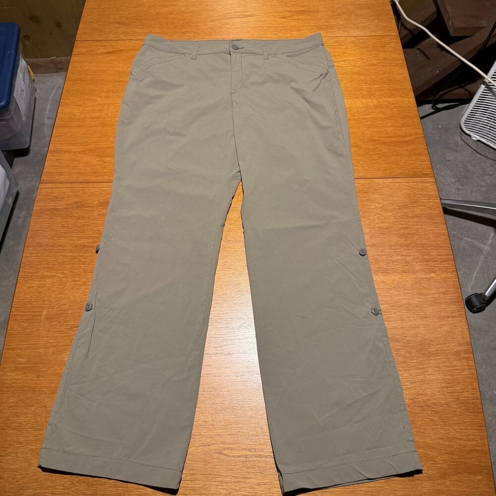 Eddie Bauer Women's Roll-Up Convertible Hiking Pants Size 18 Gray Outdoor 36x31